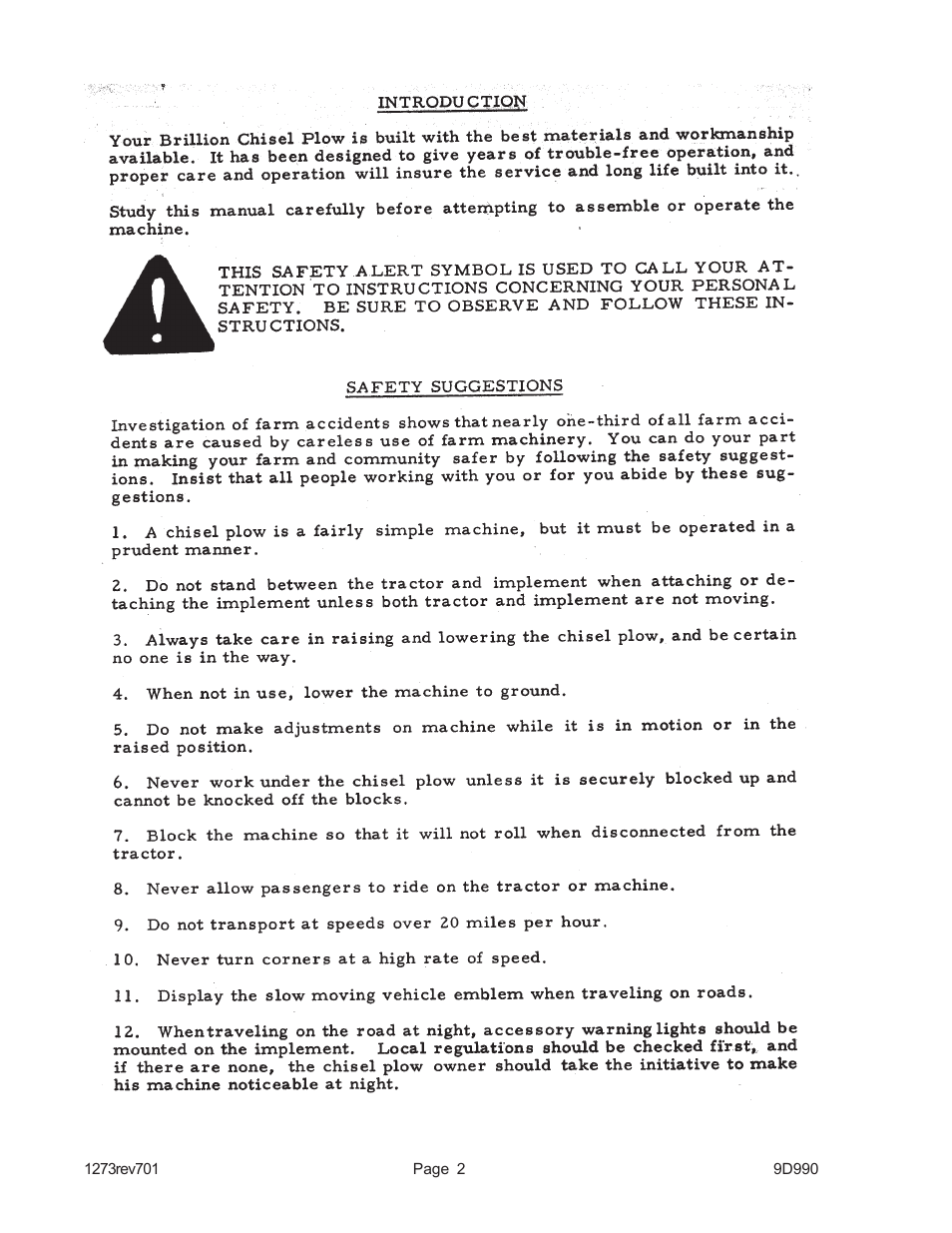 Landoll CPPS2-7 TWO-BAR PICK-UP Chisel Plow User Manual | Page 4 / 16