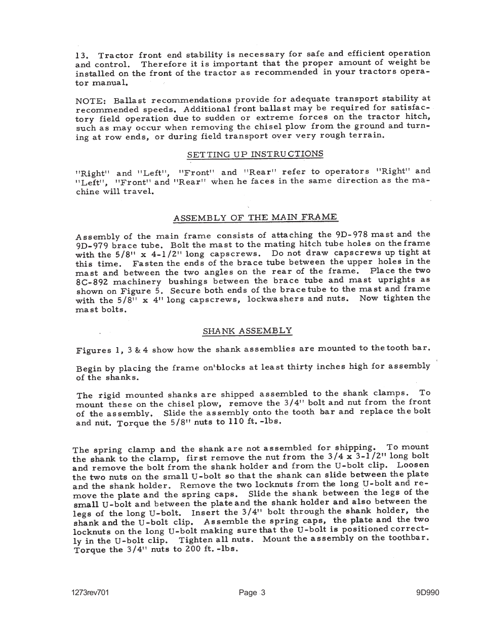 Landoll CPPS2-7 TWO-BAR PICK-UP Chisel Plow User Manual | Page 5 / 16