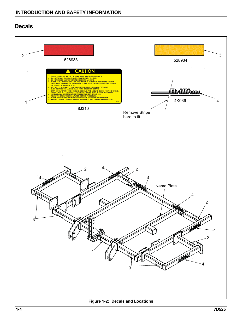 Decals | Landoll CPP7-03 through CPP12-03 Chisel Plow User Manual | Page 8 / 30