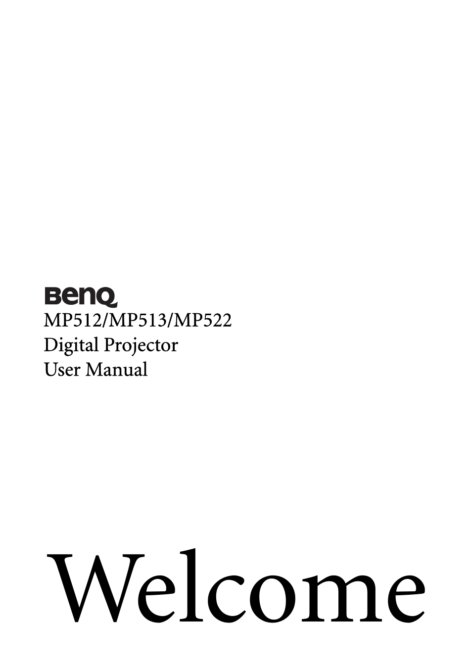 BenQ MP522 User Manual | 59 pages