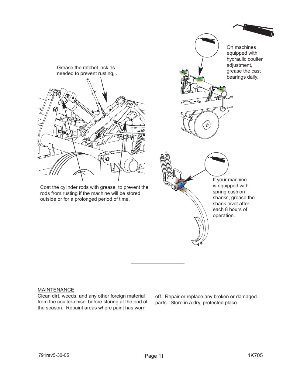 Daily | Landoll HSB 71-1 through 131-1 SOIL BUILDER Coulter Chisel - Extended Frame User Manual | Page 13 / 42