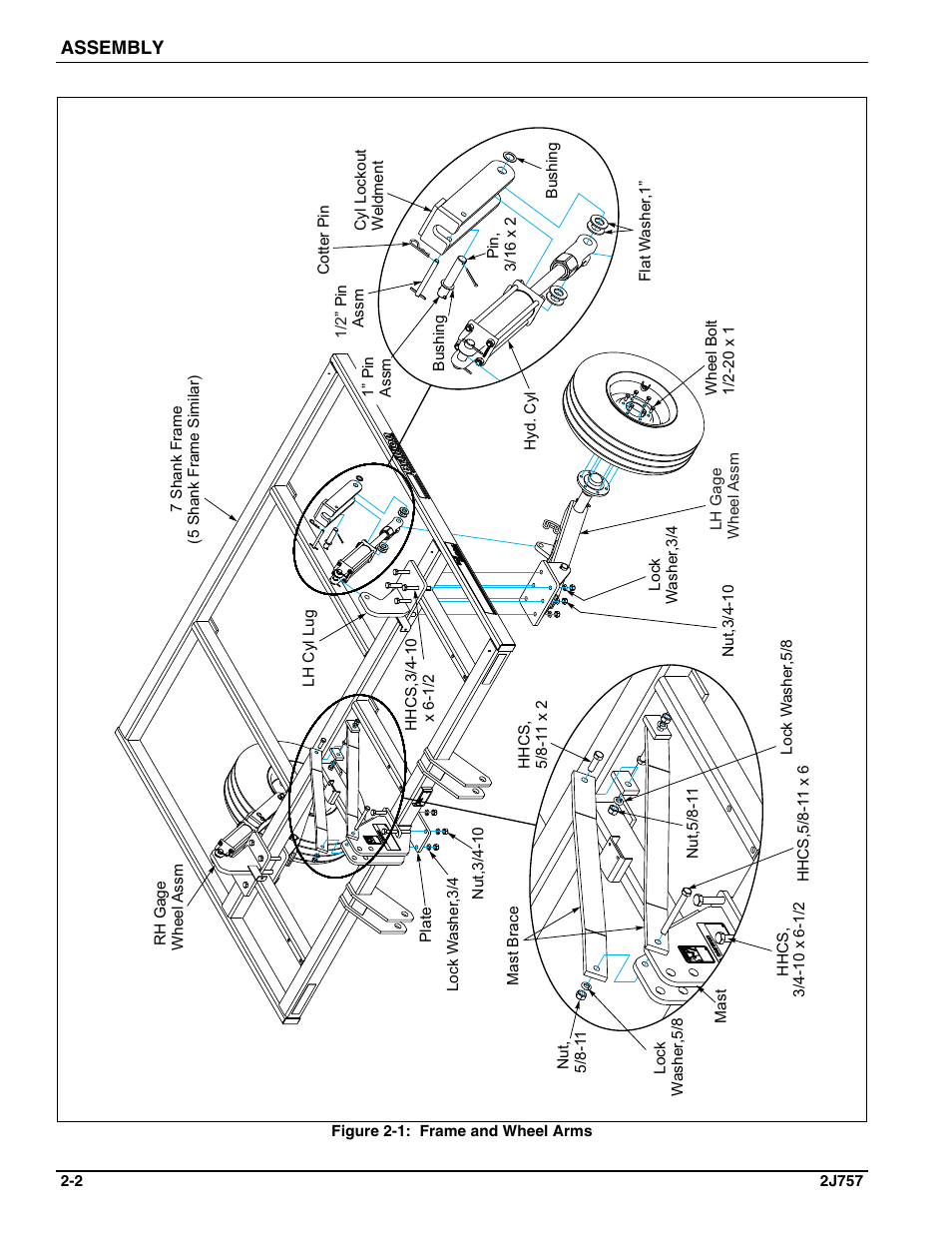 See figure 2-1 | Landoll HCDA73-1 Soil Builder Coulter Chisel User Manual | Page 12 / 40
