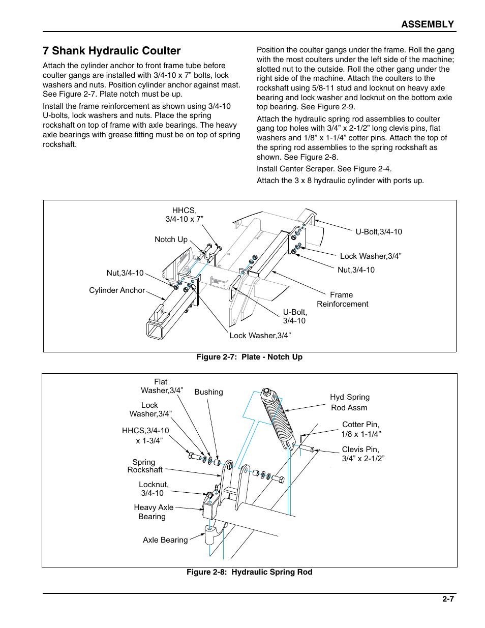 7 shank hydraulic coulter | Landoll HCDA73-1 Soil Builder Coulter Chisel User Manual | Page 17 / 40