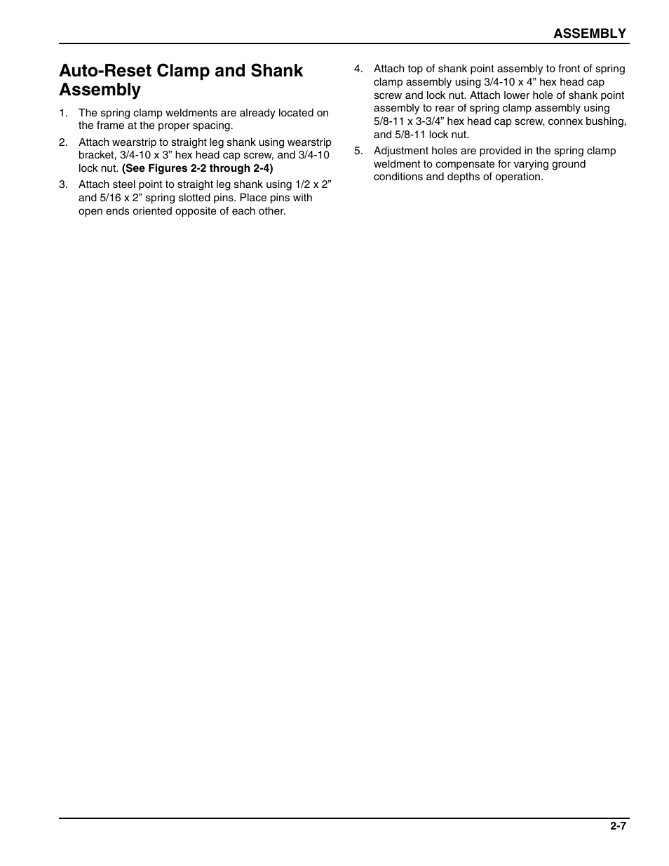 Auto-reset clamp and shank assembly | Landoll 2510 Zone Commander User Manual | Page 15 / 40