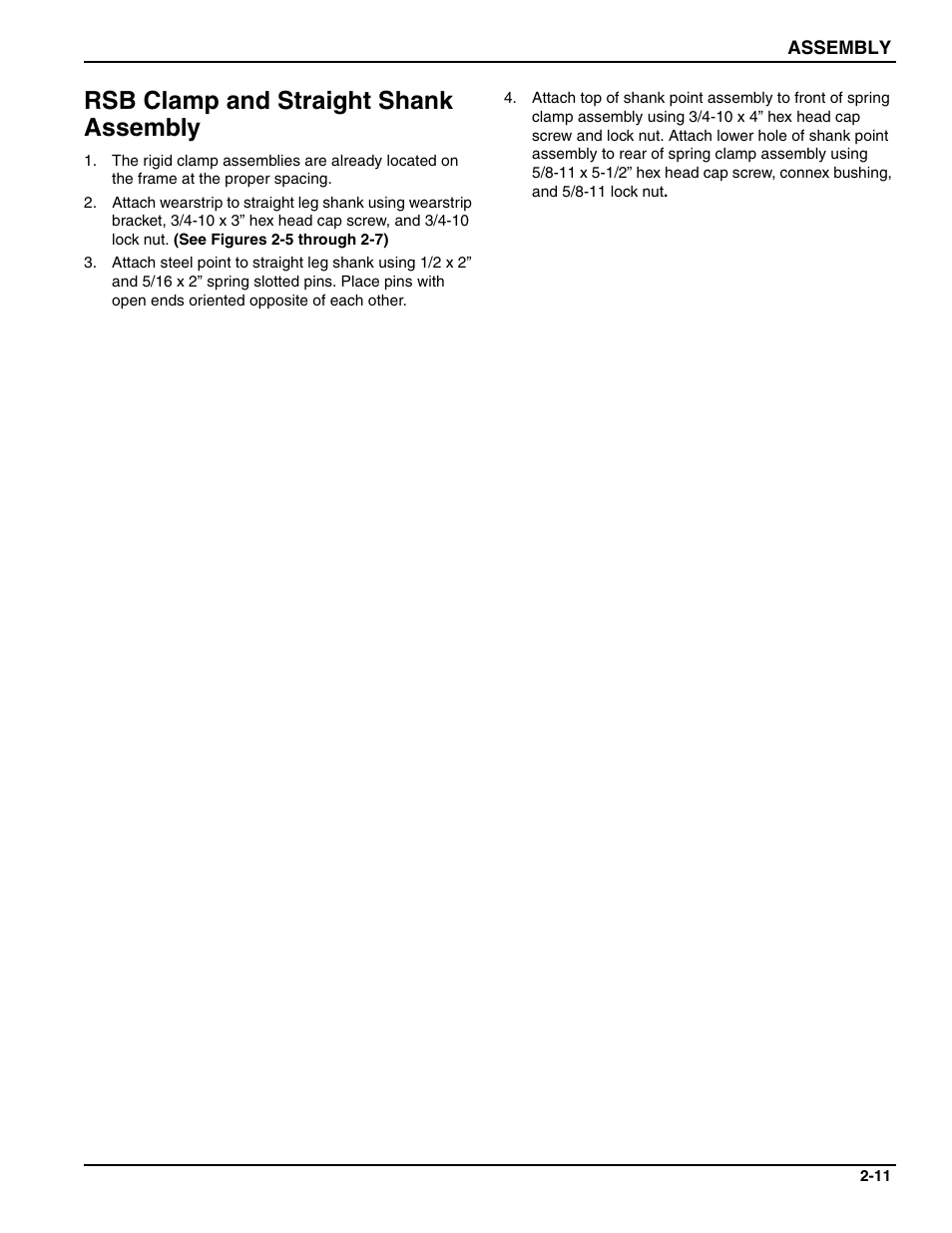 Rsb clamp and straight shank assembly | Landoll 2510 Zone Commander User Manual | Page 19 / 40