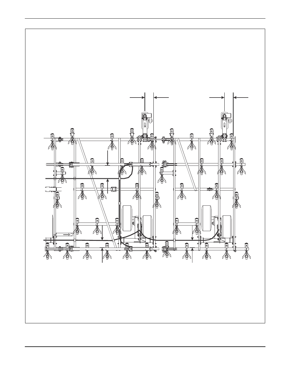 Figure 2-2: front gauge wheel placement | Landoll 9650 Field Cultivator User Manual | Page 11 / 88