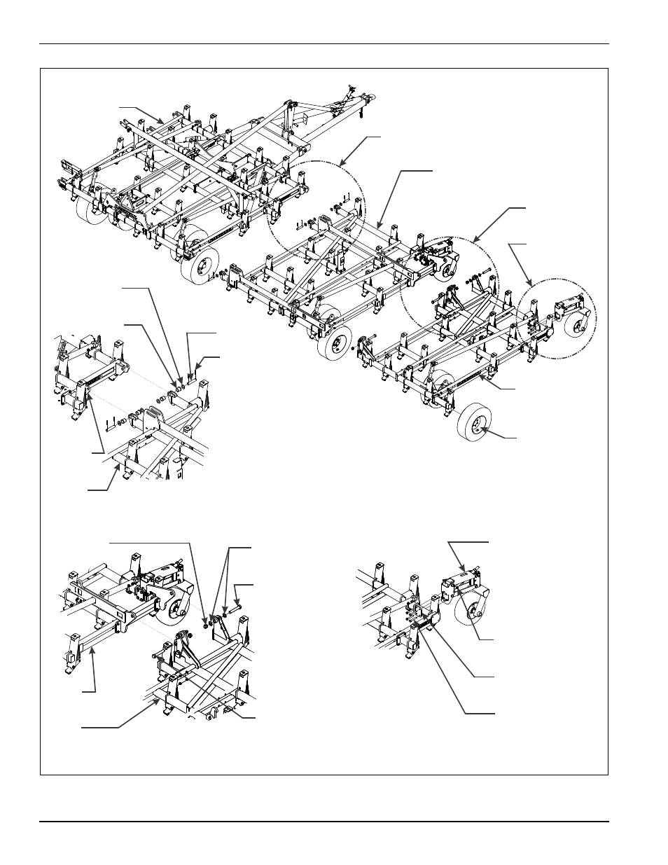 Figure 3-3: inner and outer wing assembly | Landoll 9650 Field Cultivator User Manual | Page 46 / 88