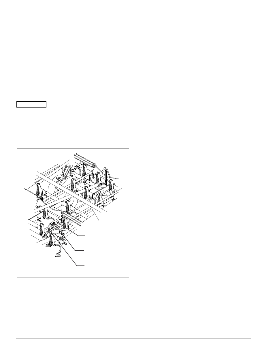 Depth stop adjustment, Figure 4-9: depth stop adjustment | Landoll 9650 Field Cultivator User Manual | Page 74 / 88