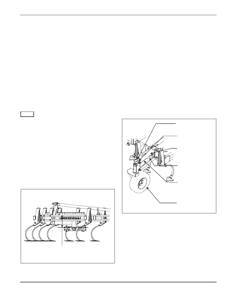 Leveling (side to side), Gauge wheels, Figure 4-7: gauge wheel adjustment | Landoll 9630 Field Cultivator User Manual | Page 117 / 134