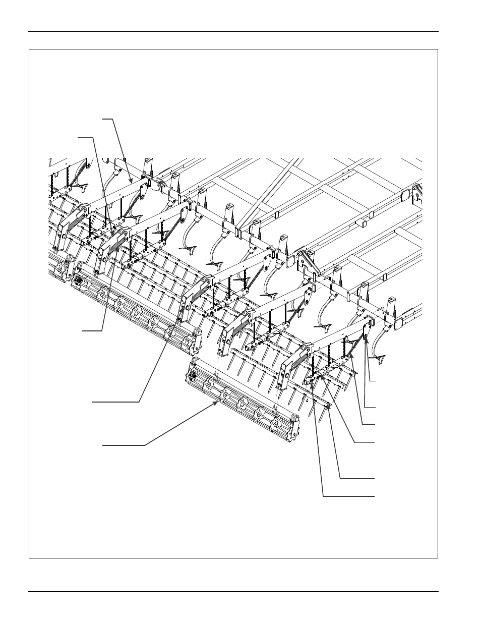 Figure 4-13: 3 row spike and reel harrow | Landoll 9630 Field Cultivator User Manual | Page 124 / 134