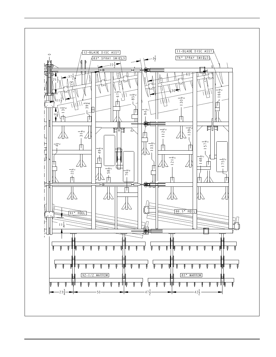 Standard specifications | Landoll 876 Series Wing Tilloll User Manual | Page 11 / 60