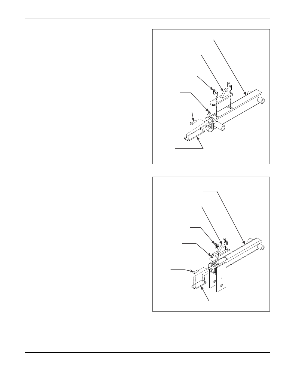 Figure 4-4: 876-30 arm adjustment, Figure 4-5: 876-35 and -40 arm adjustment | Landoll 876 Series Wing Tilloll User Manual | Page 49 / 60