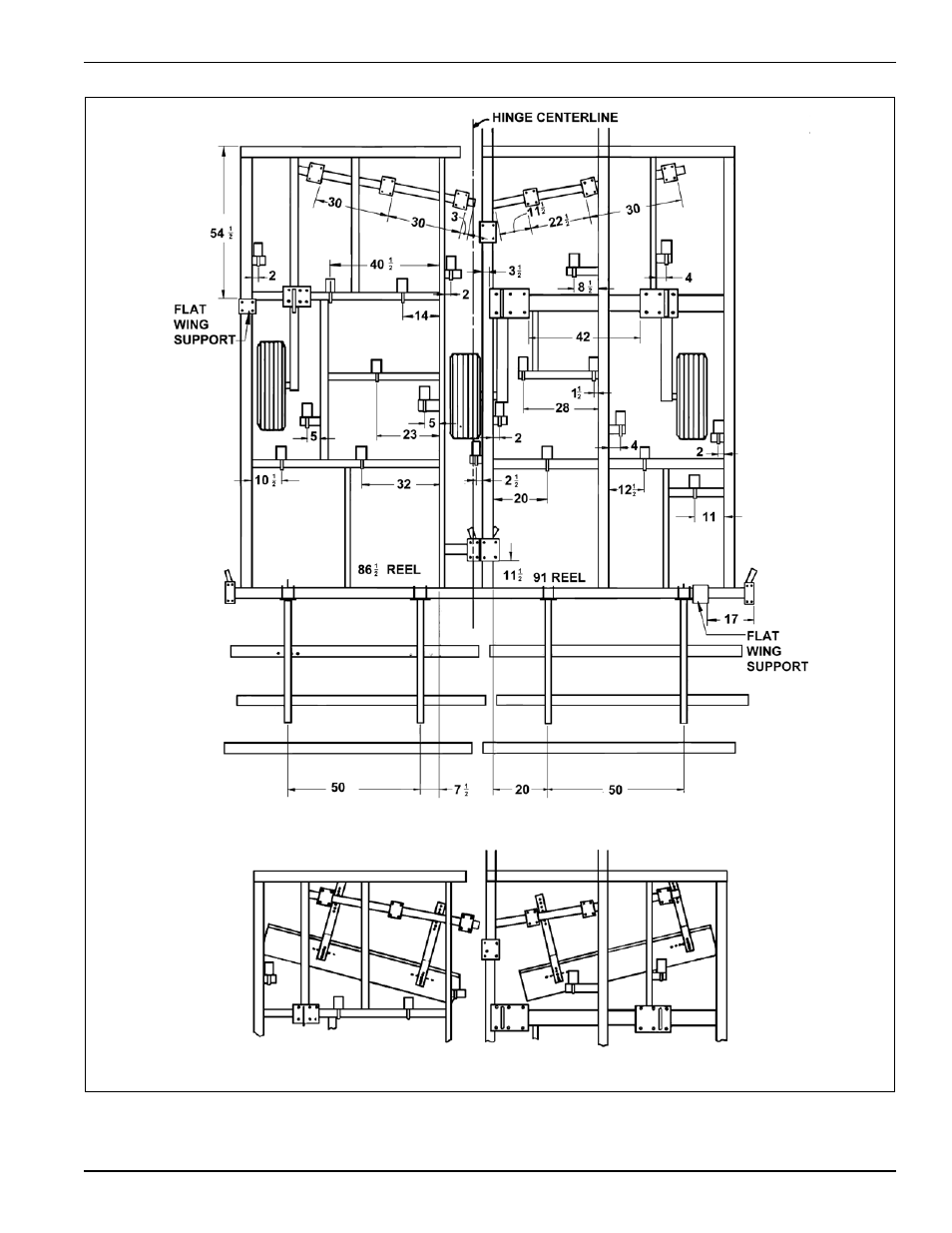 Figure 2-4: 875-15f shank placement assembly, Standard specifications | Landoll 875 Series Tilloll User Manual | Page 13 / 64