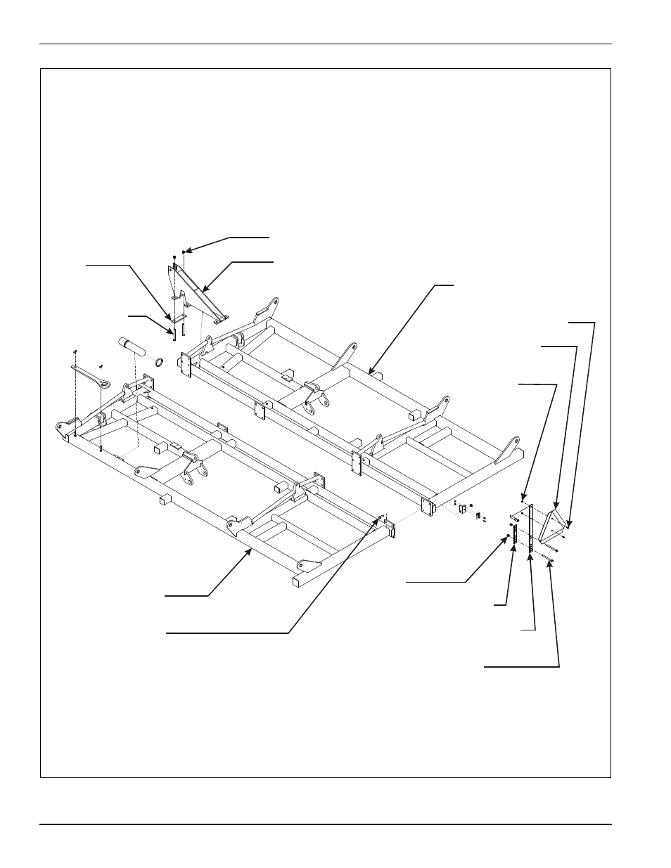 Figure 3-3: frame assembly - fold models | Landoll 875 Series Tilloll User Manual | Page 20 / 64