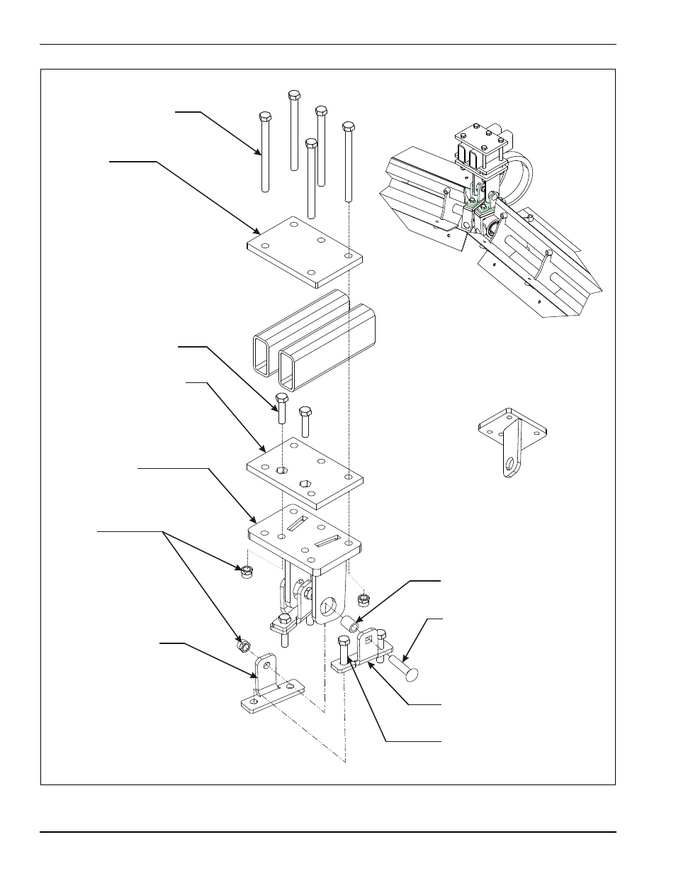 Figure 3-12: center reel assembly installation | Landoll 875 Series Tilloll User Manual | Page 34 / 64