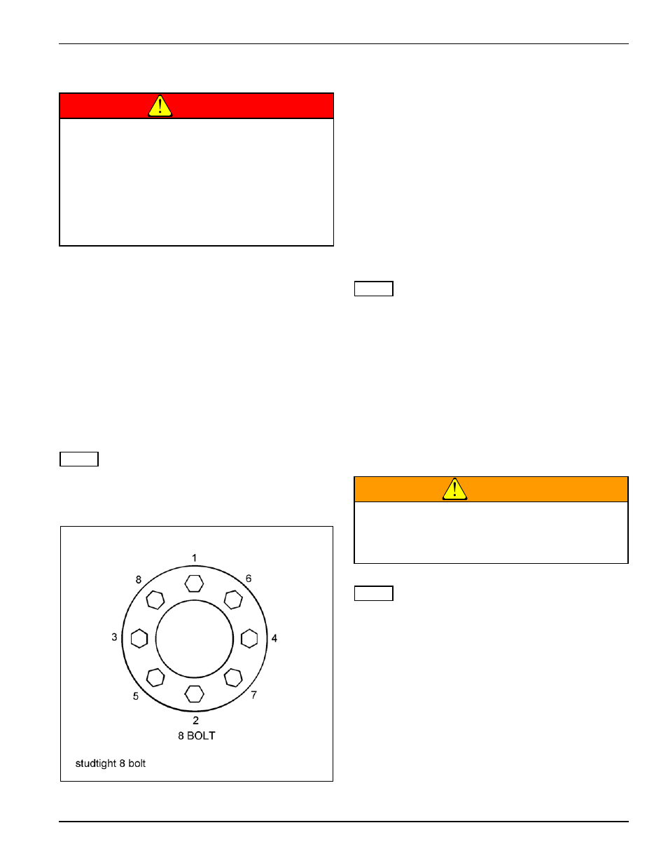 Disc gangs, Figure 3-2: stud tightening sequence, Mounting center frame tires and wheels | Danger, Warning | Landoll 7450 VT Plus User Manual | Page 21 / 82