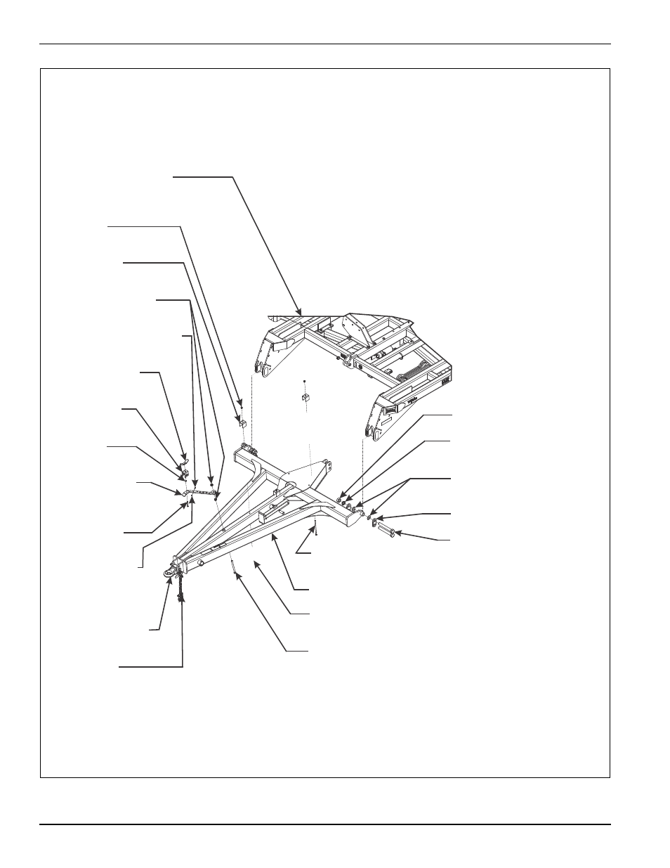 Figure 3-8: frame and hitch assembly installation | Landoll 7450 VT Plus User Manual | Page 26 / 82