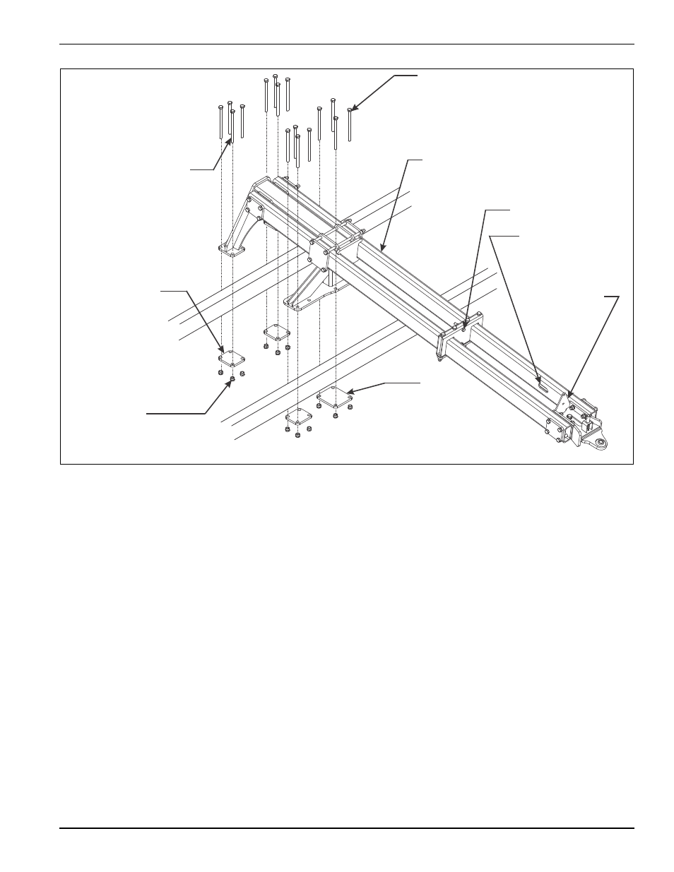 Figure 3-22: rear tow hitch installation, Light installation, Rear tow hitch installation | Landoll 7450 VT Plus User Manual | Page 41 / 82