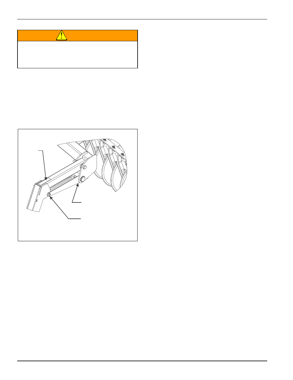 Figure 3-37: yellow reflector decal placement, Final assembly, Warning | Landoll 7450 VT Plus User Manual | Page 52 / 82