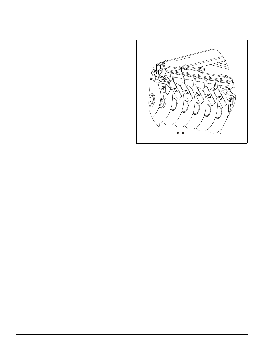 Tractor preparation, Vt plus preparation, Figure 4-1: disc scraper to disc blade | Landoll 7450 VT Plus User Manual | Page 54 / 82