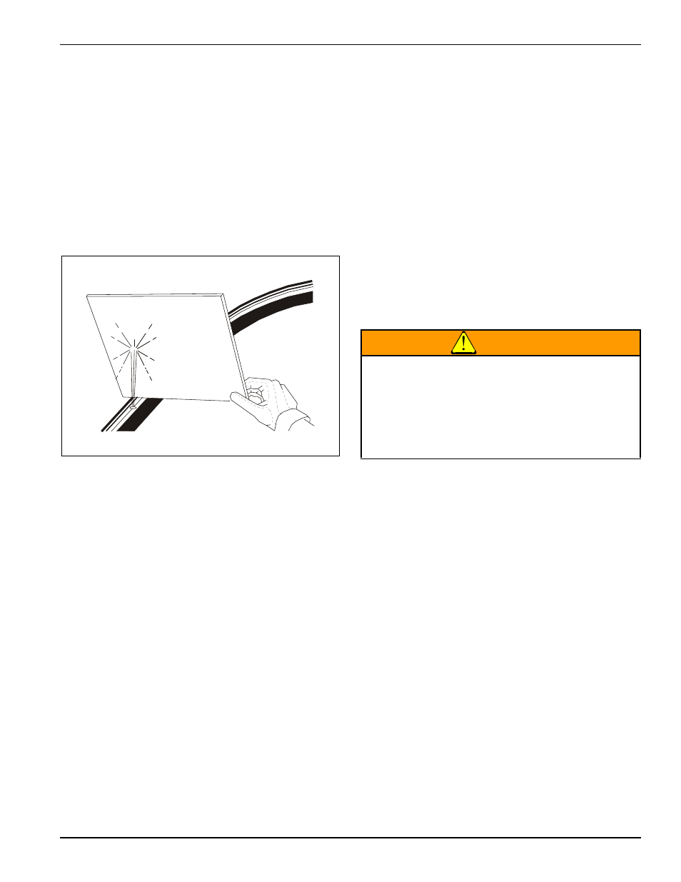 Hydraulic fold system, Figure 4-5: hydraulic leak detection, Warning | Landoll 7450 VT Plus User Manual | Page 57 / 82