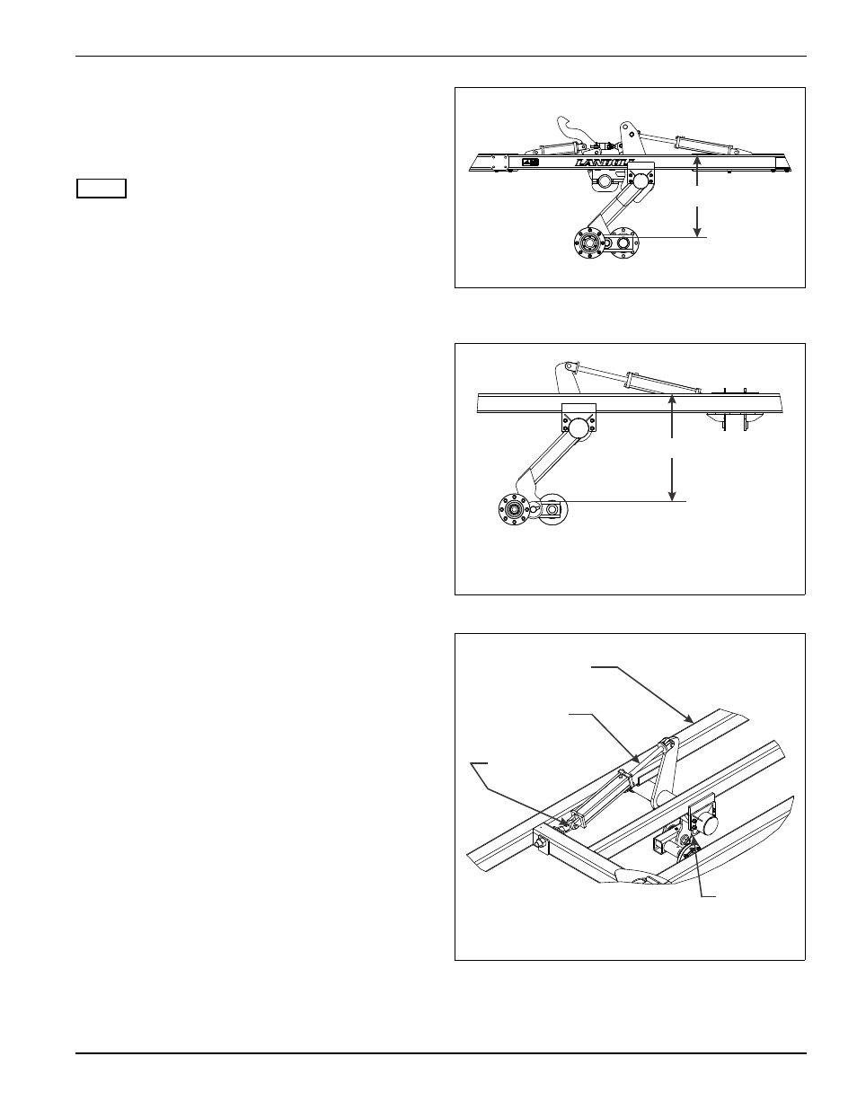 Figure 4-11: leveling wing from side to side, Figure 4-12: wing lift adjustment | Landoll 7450 VT Plus User Manual | Page 61 / 82