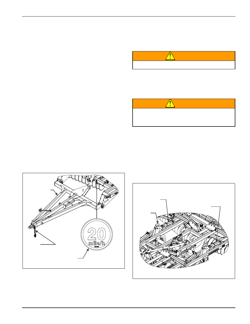 Figure 4-22: installed transport locks, See figure 4-21.), Warning | Landoll 7450 VT Plus User Manual | Page 71 / 82