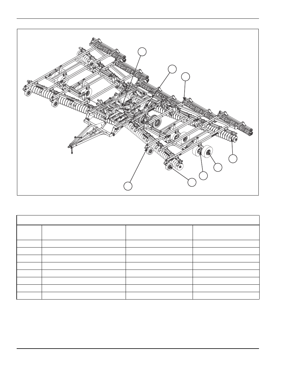 Figure 4-23: lubrication schedule, Table 4-1: lubrication table | Landoll 7450 VT Plus User Manual | Page 72 / 82