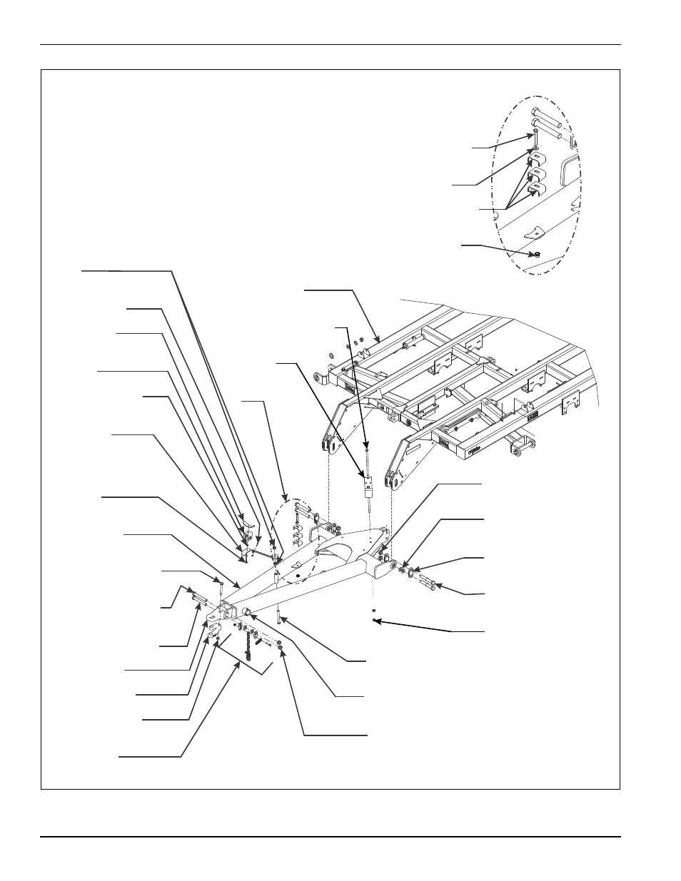 Figure 3-1: frame and hitch assembly installation | Landoll 7431 VT Plus User Manual | Page 26 / 98