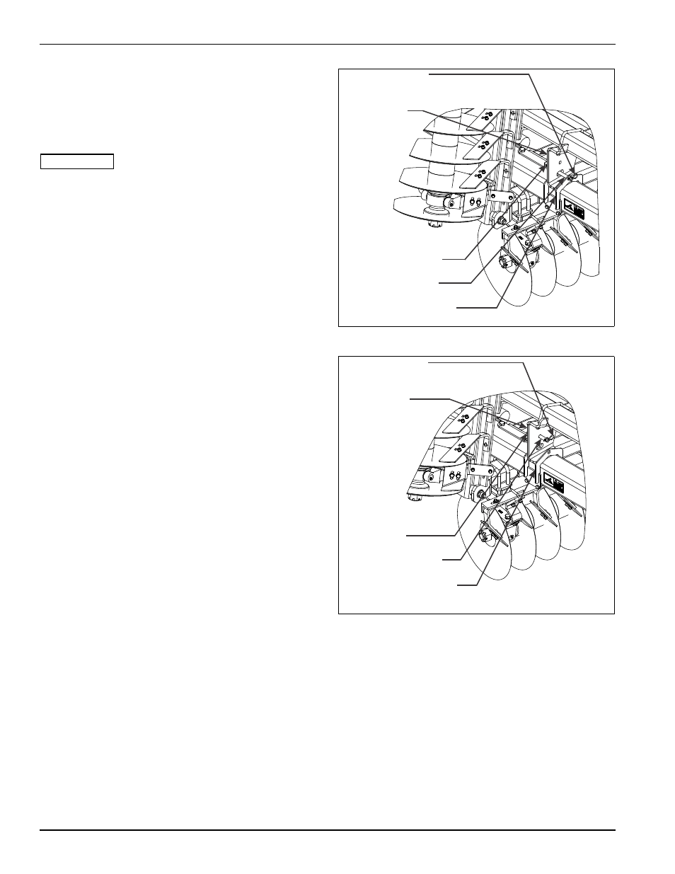 Figure 4-6: installed transport locks, Figure 4-7: stored transport locks | Landoll 7431 VT Plus User Manual | Page 74 / 98