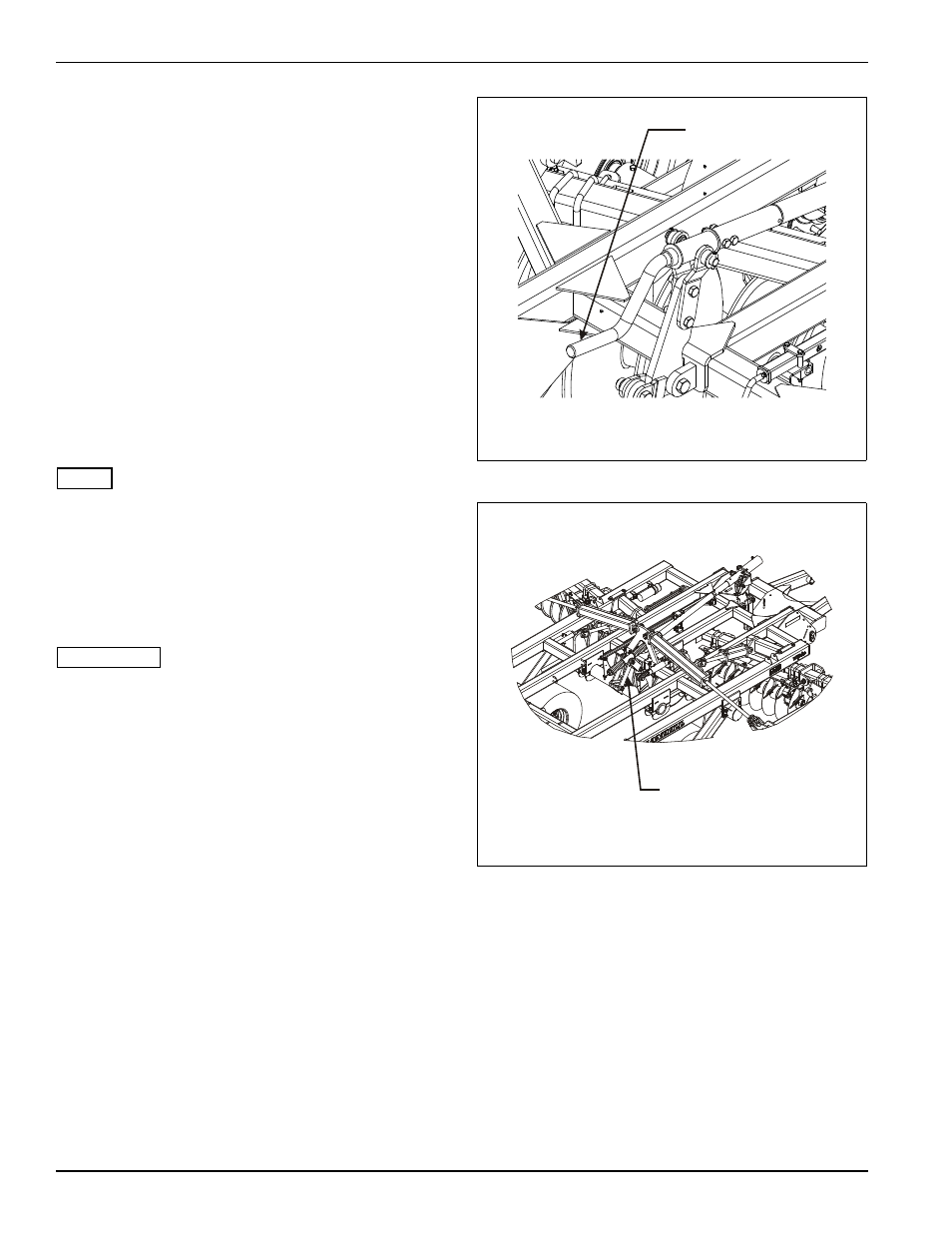 Leveling (front-to-rear), Figure 4-12: manual leveler adjustment, Figure 4-13: variable link non-adjustment | Landoll 7431 VT Plus User Manual | Page 78 / 98