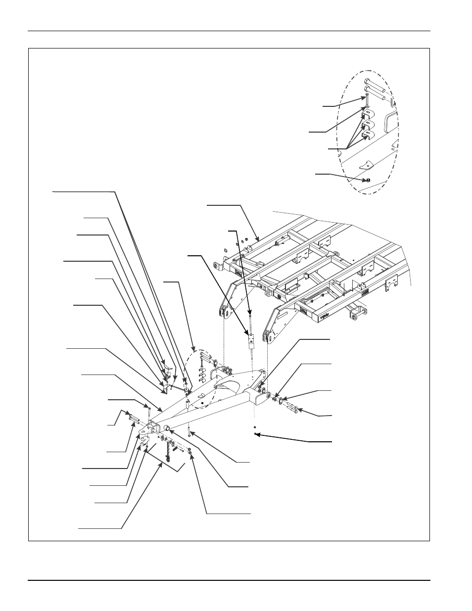 Figure 3-1: frame and hitch assembly installation | Landoll 6230 Disc User Manual | Page 28 / 96