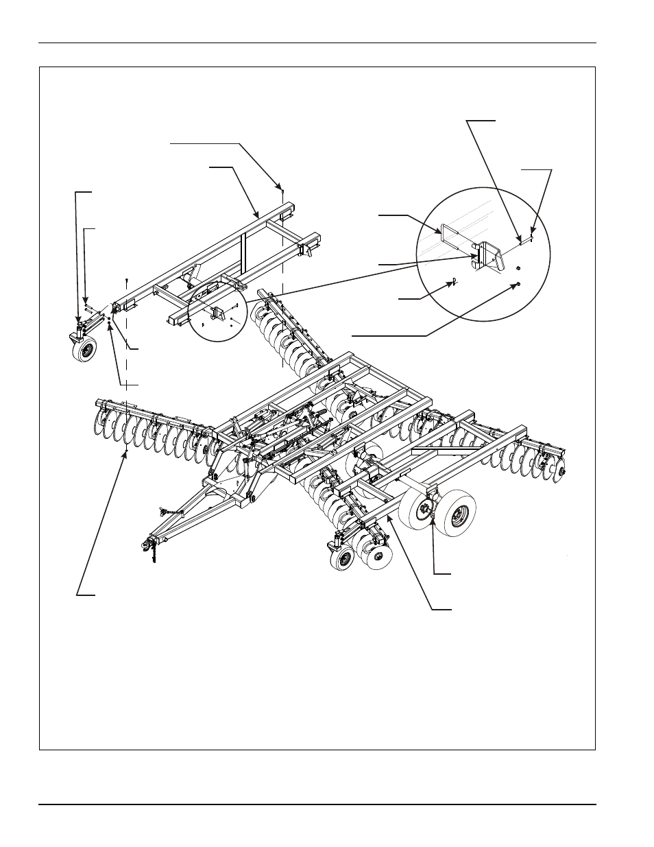 Figure 3-10: wing frame installation | Landoll 6230 Disc User Manual | Page 44 / 96