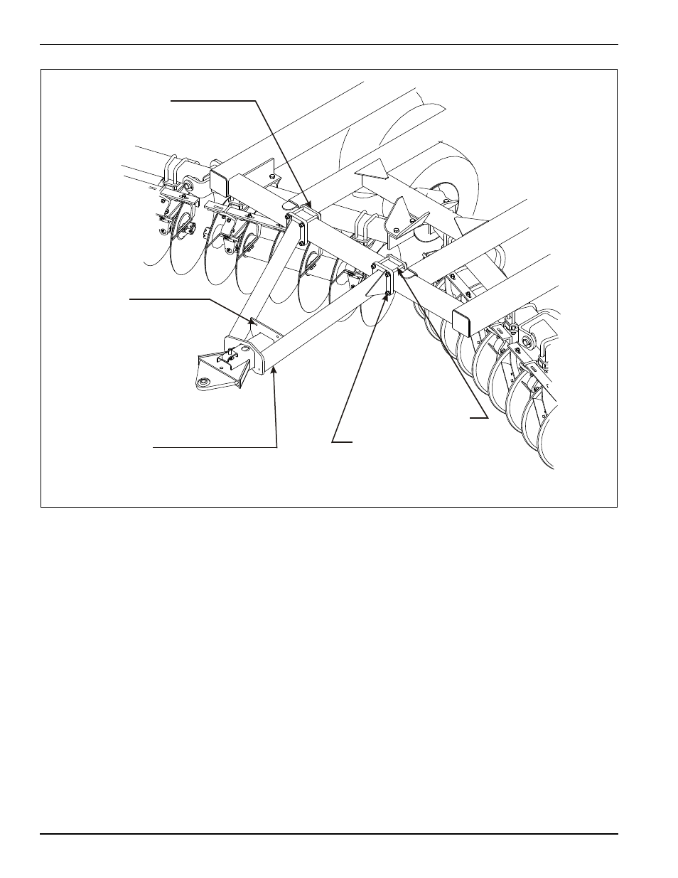 Figure 3-27: rear tow hitch installation, Rear tow hitch (option) | Landoll 6230 Disc User Manual | Page 62 / 96