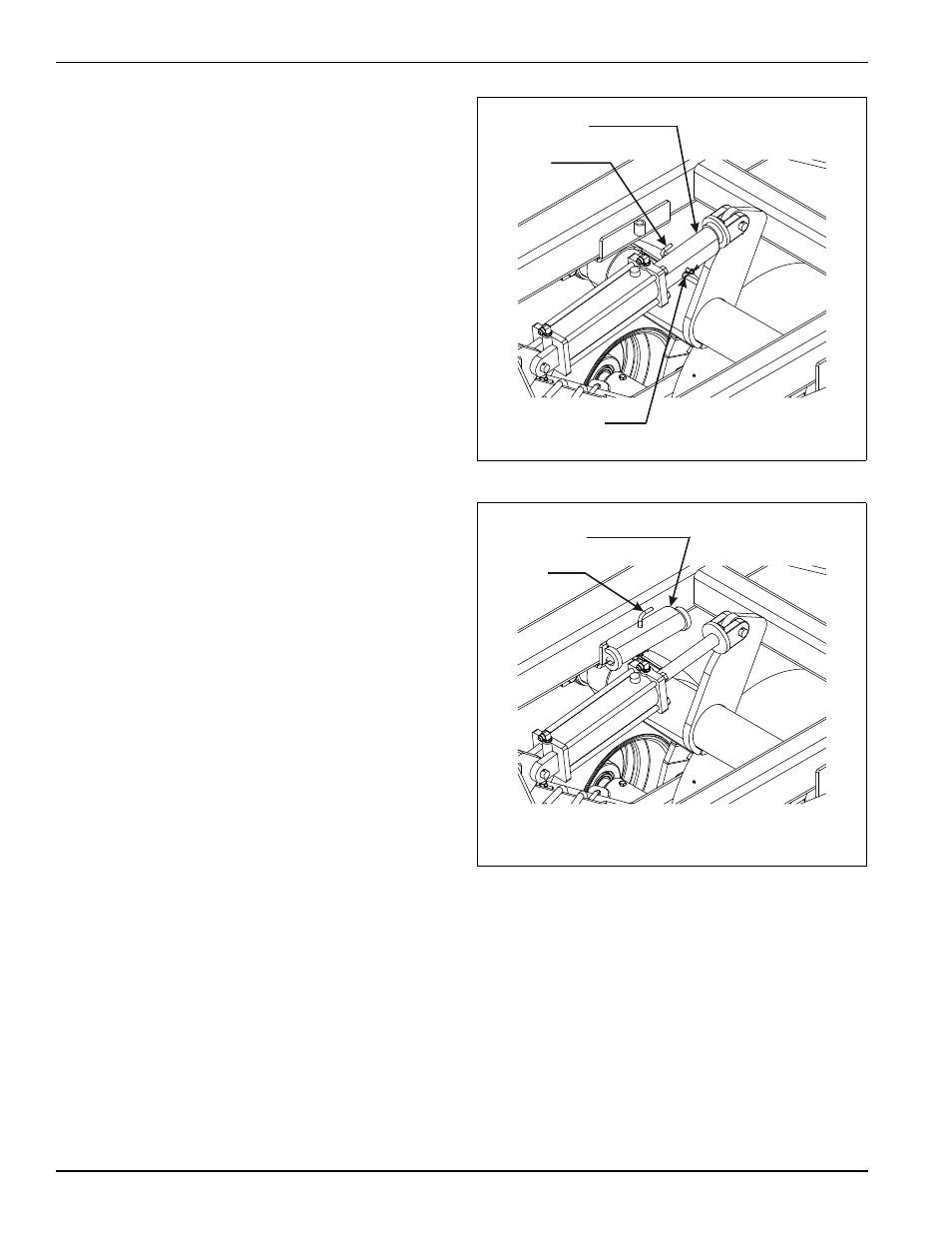 Figure 4-3: installed transport locks, Figure 4-4: stored transport locks, Operation and maintenance | Landoll 6230 Disc User Manual | Page 72 / 96