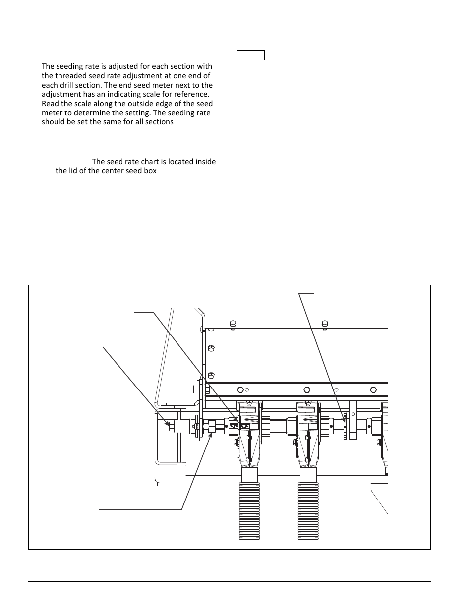 Seed rate adjustment, Figure 4-10: seed rate adjustment | Landoll 5531 Grain Drill User Manual | Page 44 / 78