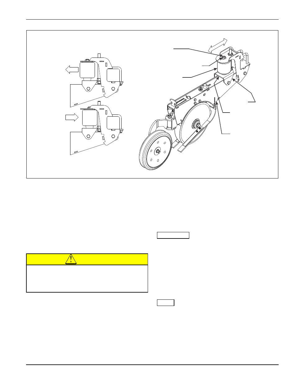 Figure 4-22: air spring adjustment, Air spring adjustment, Caution | Landoll 5531 Grain Drill User Manual | Page 55 / 78