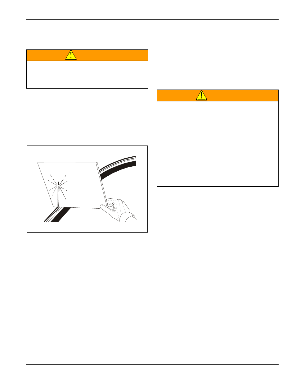 Attaching grain drill to the tractor, Figure 4-1: hydraulic leak detection, Warning | Landoll 5211 Grain Drill User Manual | Page 33 / 78