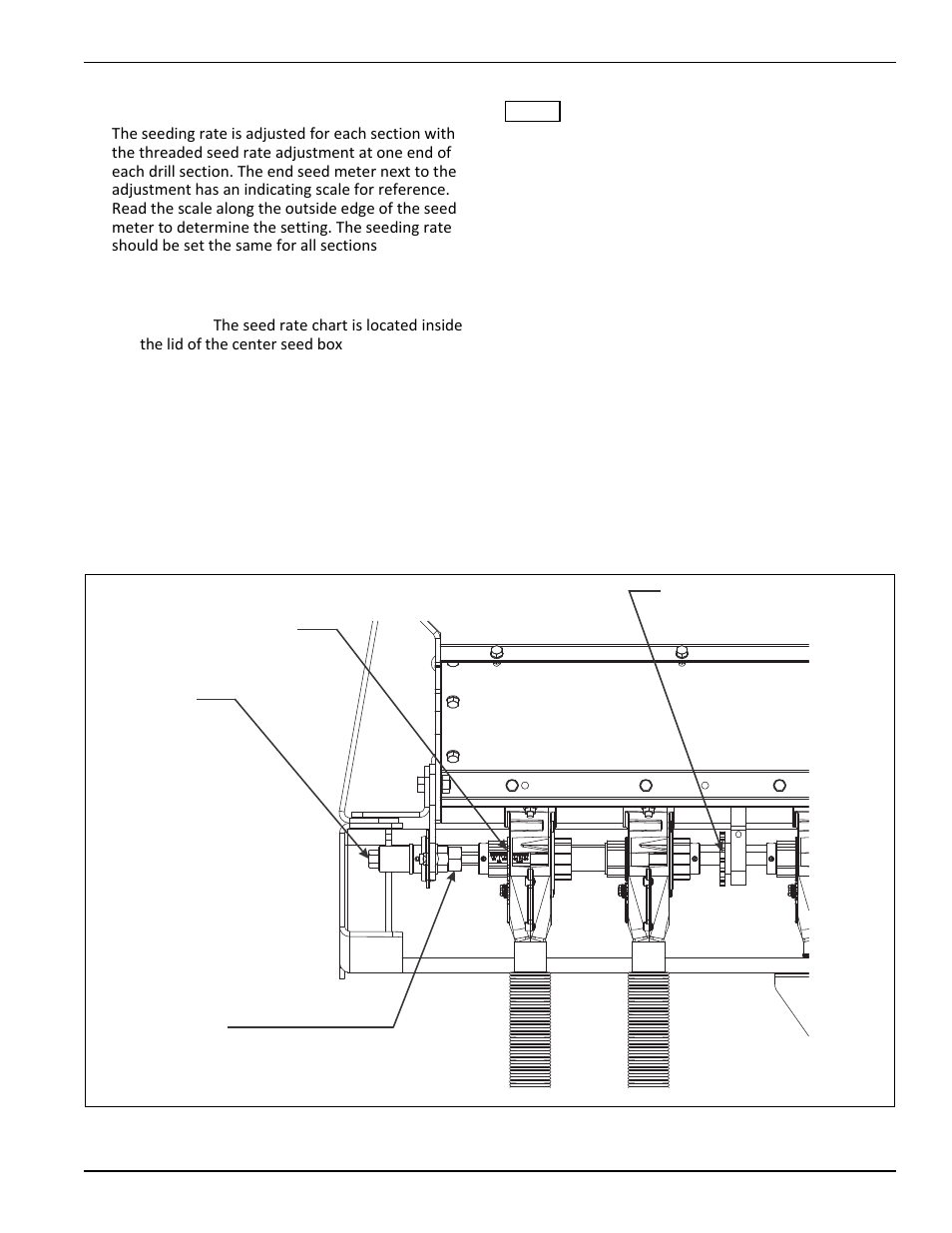 Seed rate adjustment, Figure 4-9: seed rate adjustment | Landoll 5211 Grain Drill User Manual | Page 43 / 78