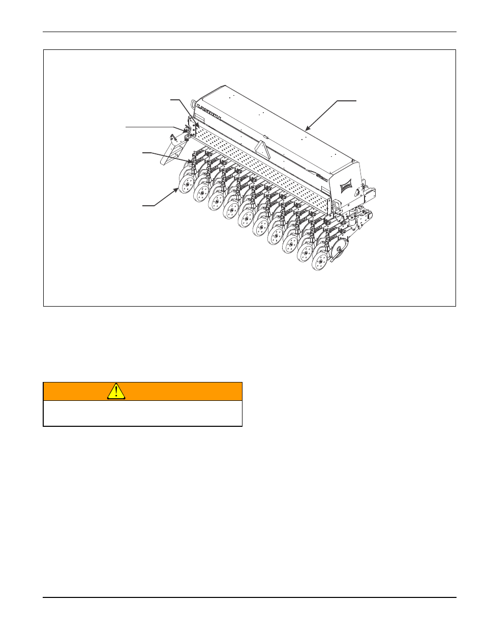 Figure 4-26: walkboard adjustment, Walkboard, Warning | Landoll 5211 Grain Drill User Manual | Page 59 / 78