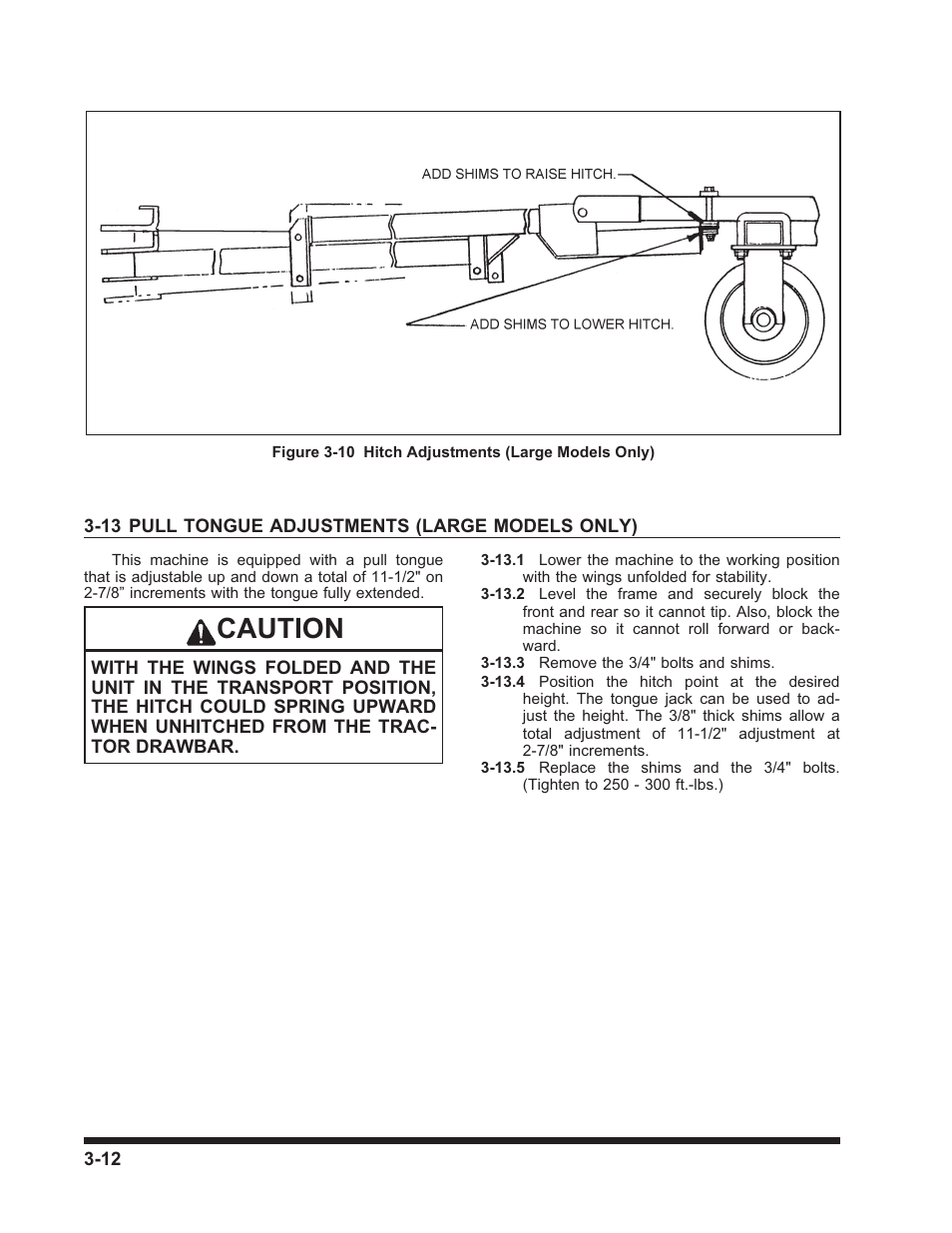 Caution | Landoll 3130 SERIES WING PACKER User Manual | Page 24 / 54