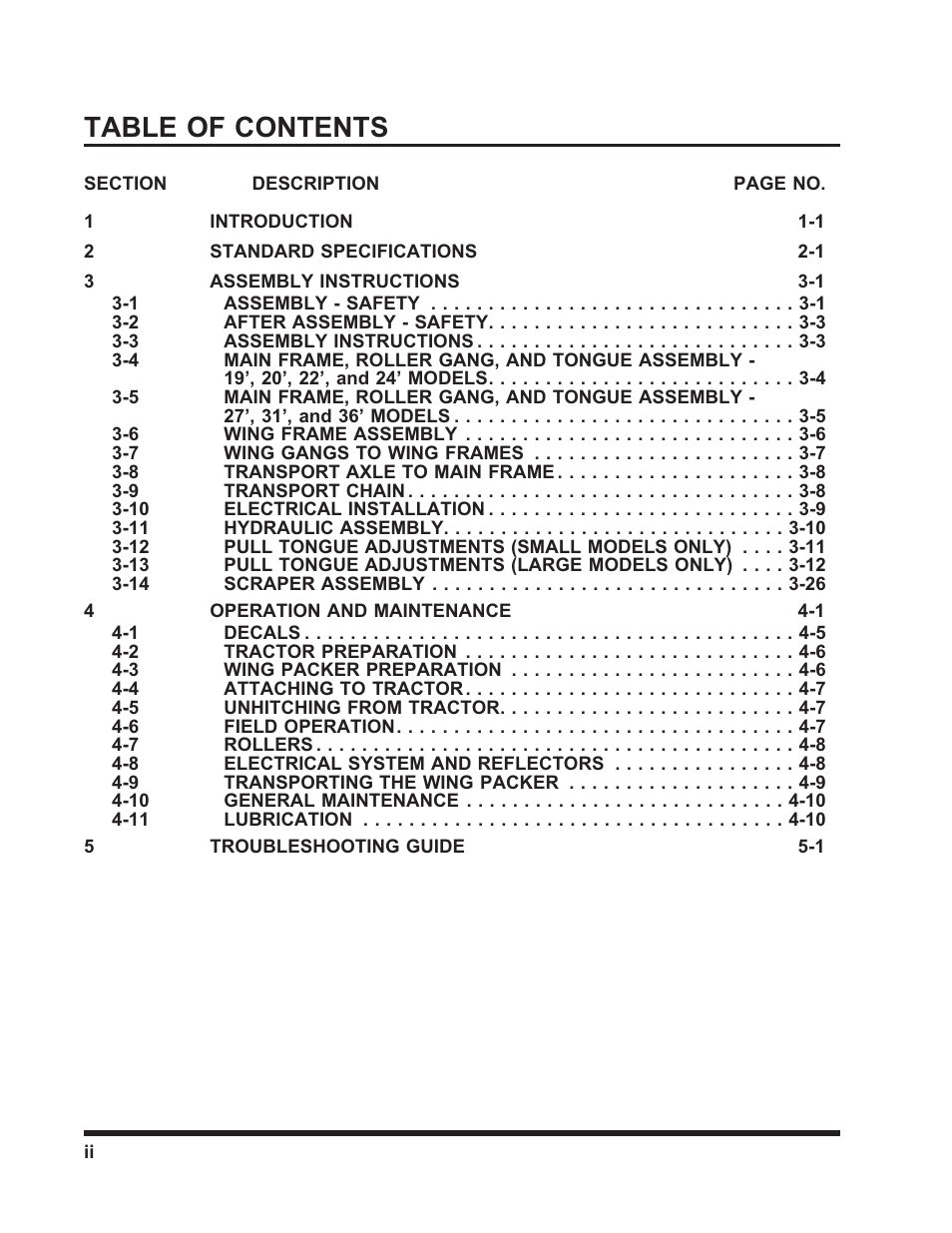 Landoll 3130 SERIES WING PACKER User Manual | Page 4 / 54