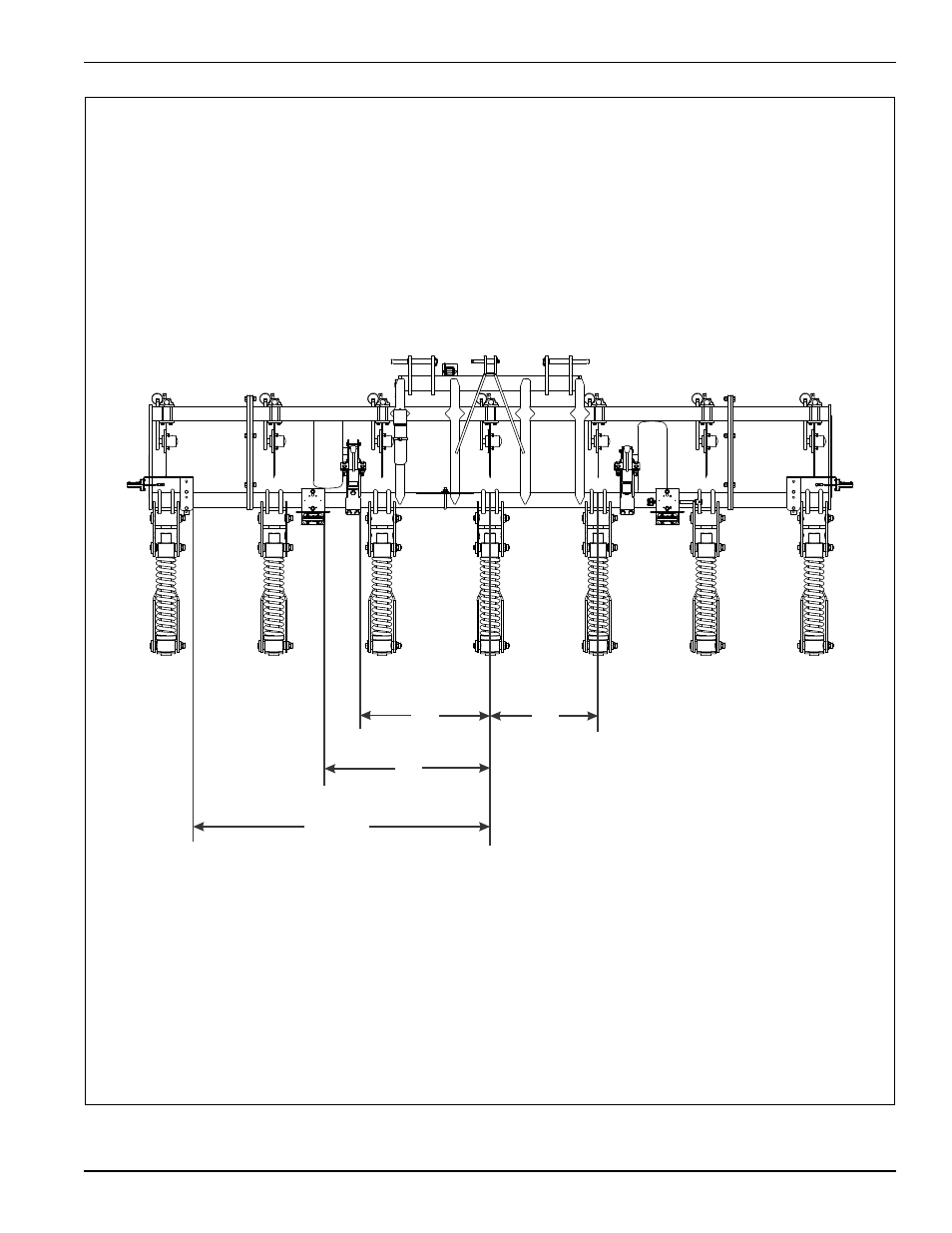 Figure 2-3: 2510-7-30 shank and lighting placement | Landoll 2510 Series In-Row Ripper User Manual | Page 13 / 34