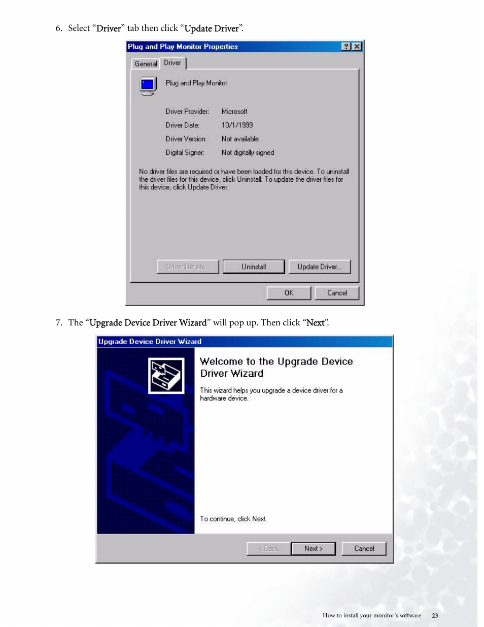 BenQ LCD COLOR MONITOR FP937S User Manual | Page 23 / 53