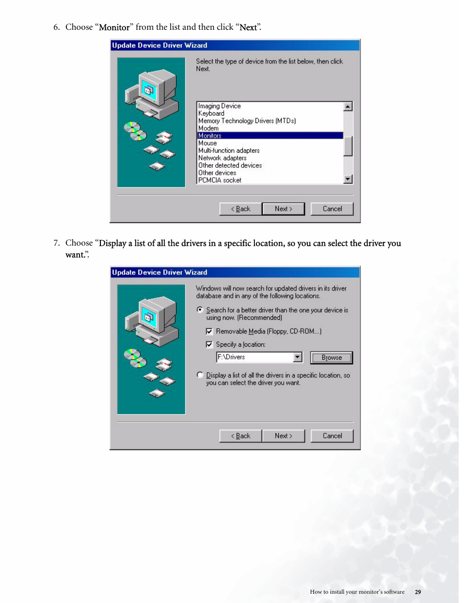 BenQ LCD COLOR MONITOR FP937S User Manual | Page 29 / 53