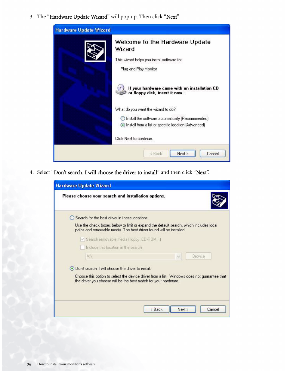 BenQ LCD COLOR MONITOR FP937S User Manual | Page 34 / 53