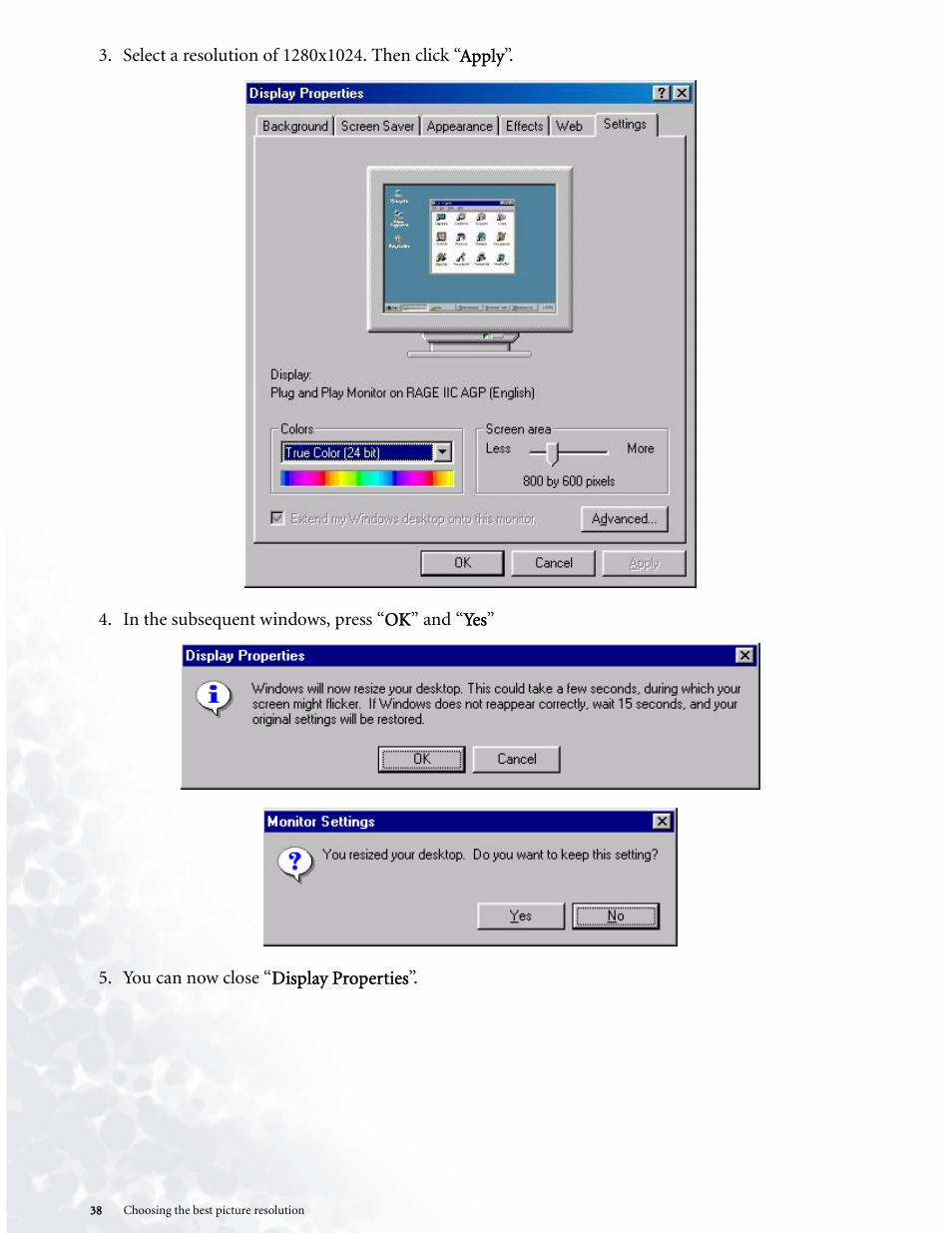 BenQ LCD COLOR MONITOR FP937S User Manual | Page 38 / 53