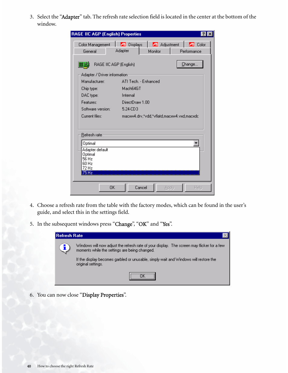 BenQ LCD COLOR MONITOR FP937S User Manual | Page 40 / 53