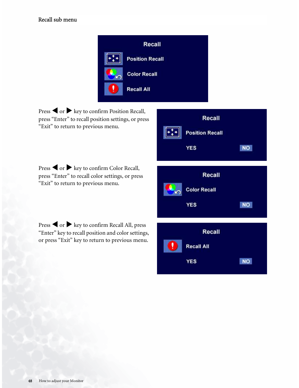BenQ LCD COLOR MONITOR FP937S User Manual | Page 48 / 53