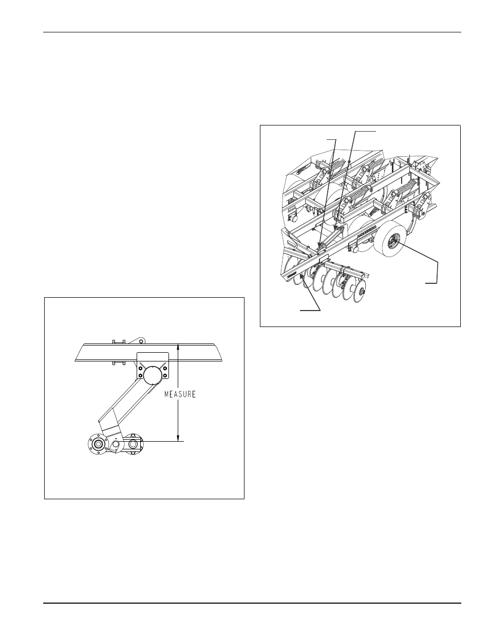 Leveling (side to side), Figure 4-9: leveling from side to side, Figure 4-10: wing lift adjustment | Landoll 2430 Weatherproofer I User Manual | Page 65 / 78